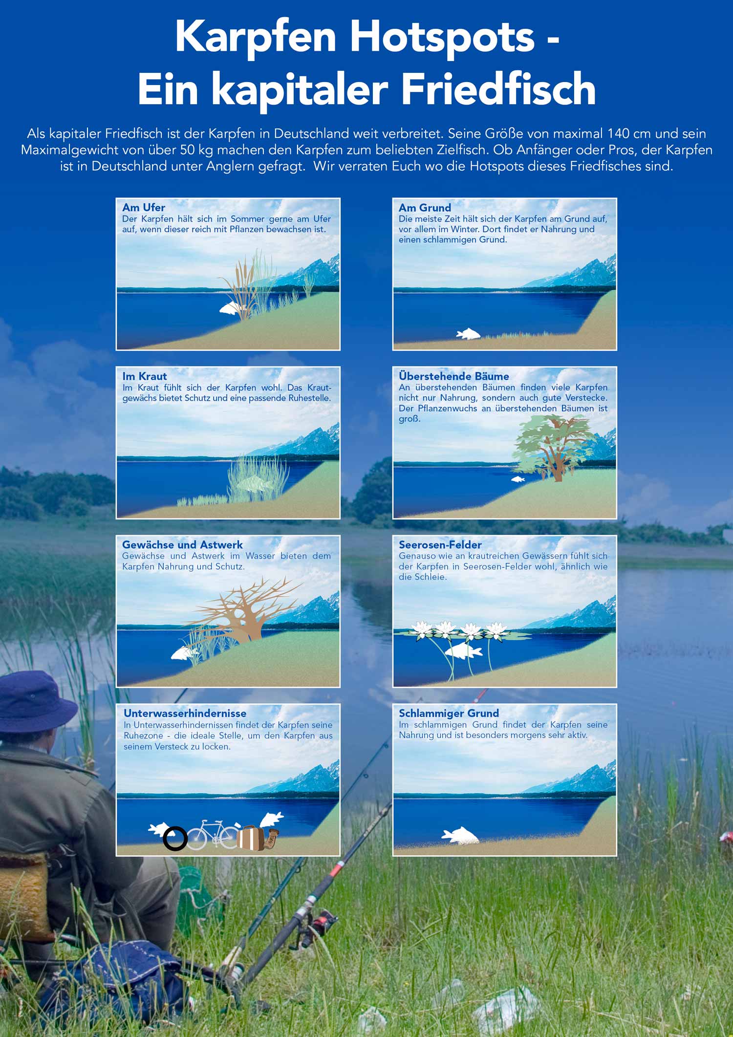 Karpfen Hotspots - kapitaler Friedfisch